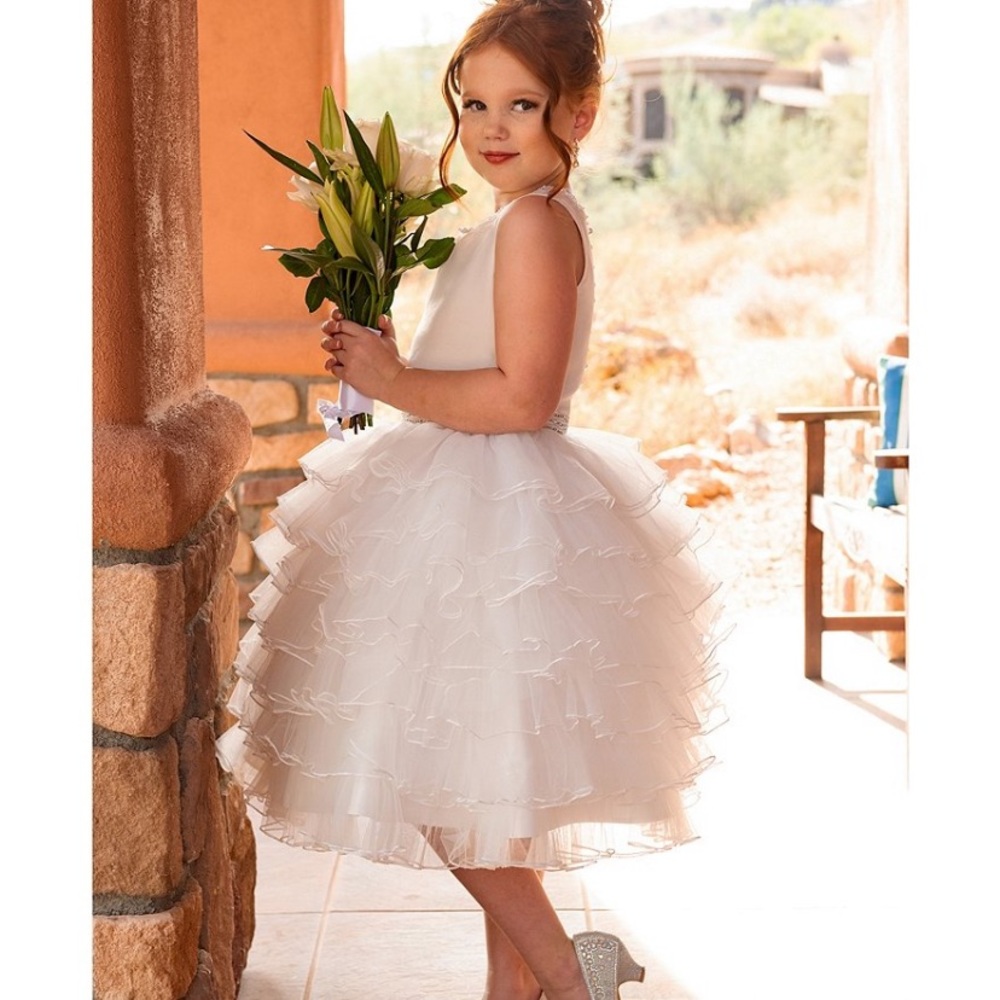 Size 2t champagne flower girl dress